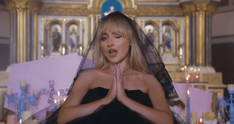 Sabrina Carpenter in her Feather Music Video
